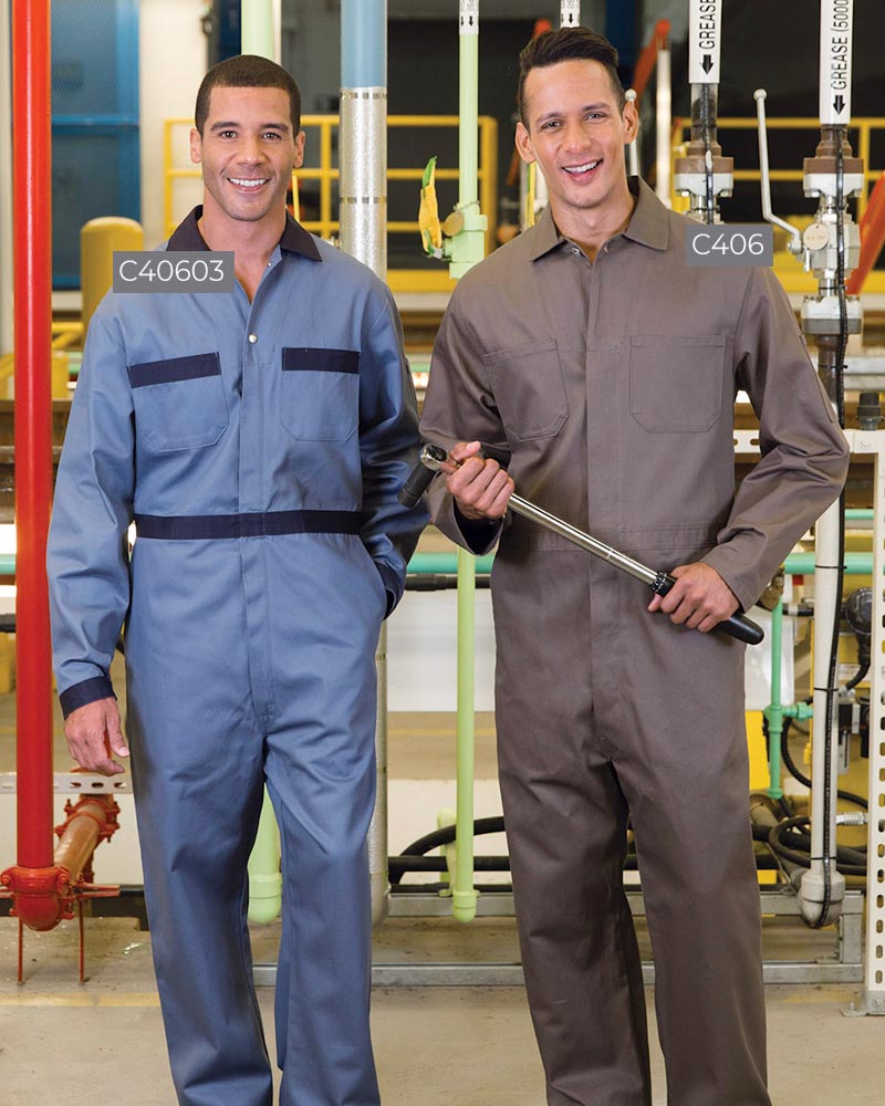 100% Cotton Coveralls With Zipper Front
