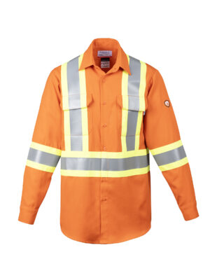 High-Vis Flame-Resistant Work Shirt (4-inch)