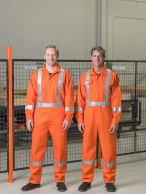 High-Vis Flame-Resistant Coverall, 2-Inch Silver
