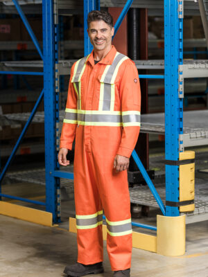 High-Vis Flame-Resistant Lightweight Coverall, 4-Inch
